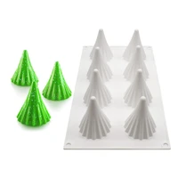 new 8 cavity christmas tree shaped silicone mousse cake mold cookies 3d diy handmade kitchen baking tools decorating mould