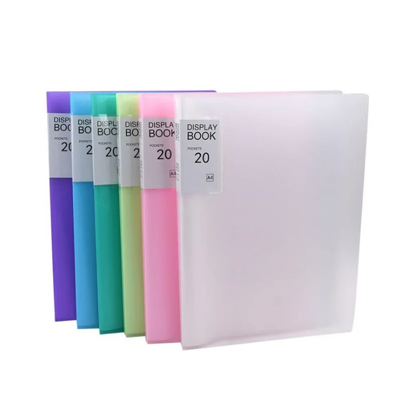 A4 Display Book 30/40/60 Pages Transparent Insert Folder Document Storage Bag for Bank Campus File Office Workplace Family