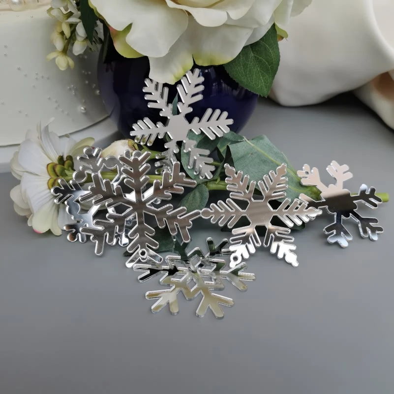 6 шт./лот рождественские украшения зеркальная поверхность мини елочные Санта