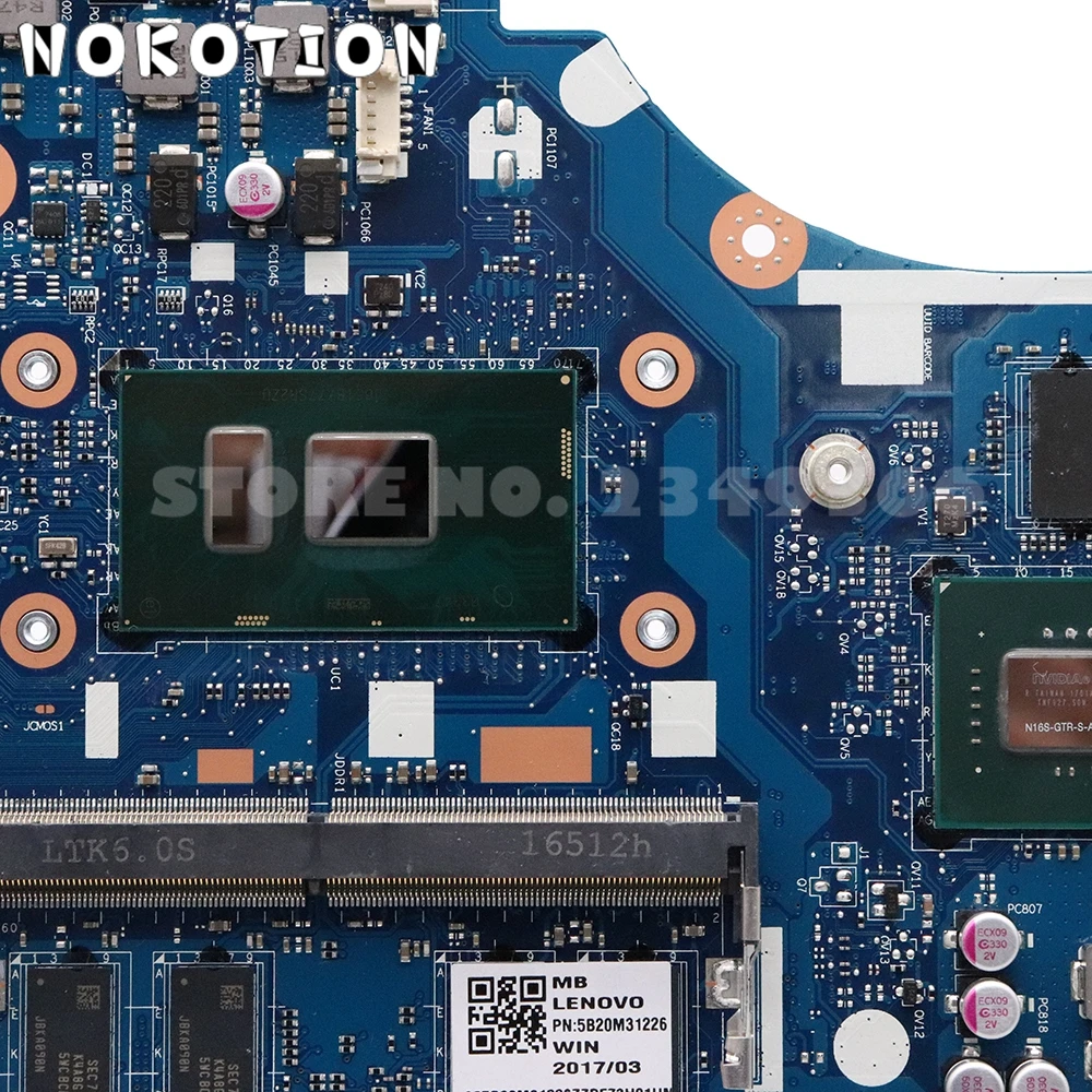 NOKOTION ноутбук материнская плата для Lenovo 510-15IKB 5B20M31226 CG413 CG513 CZ513 NM-A981 SR2ZU I5-7200U DDR4 HD 620