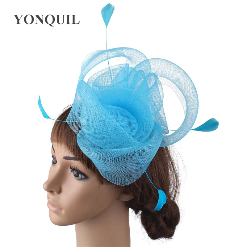 Головной убор женский фатиновый элегантная Вуалетка темно синего цвета модный