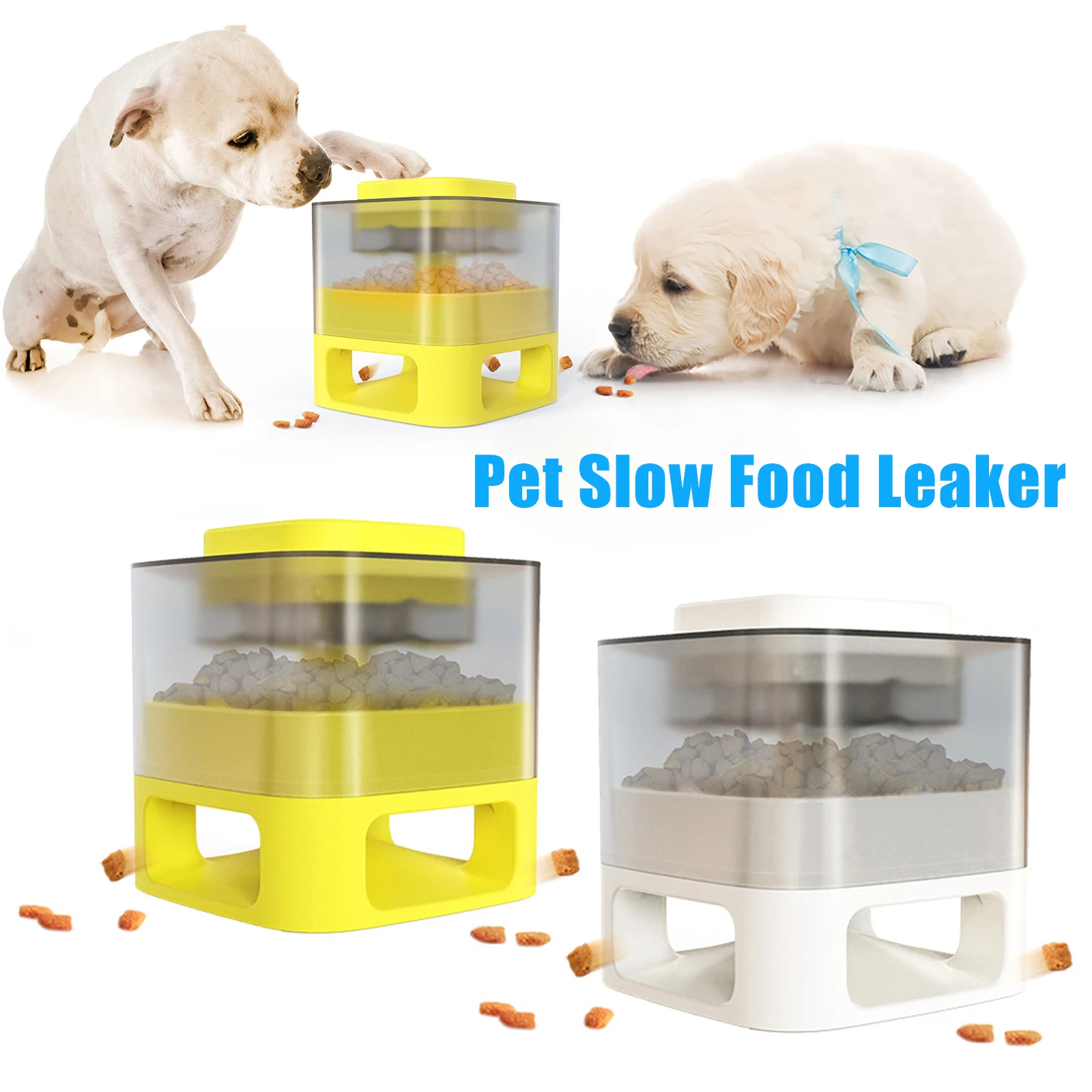 

NEW Dog Slow Food Feeder Press Pops out Food Dispenser Slow Feeding Device Non-Electric Dog Toy Training HUN