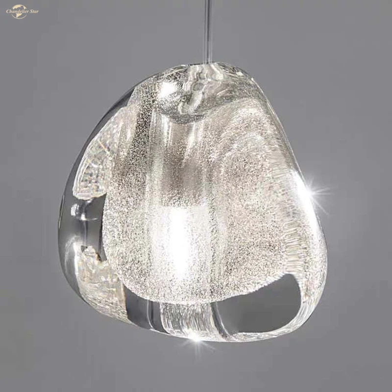 

Home Modern LED Chandeliers Lighting Nordic Apple Crystal Pendant Hanging Lamp Kitchen Bedroom Living Room Staircase Chandeliers