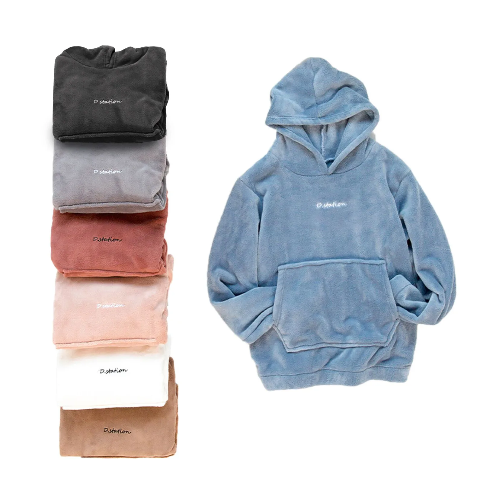 

Толстовка в стиле Харадзюку для женщин и мужчин, симпатичная бархатная одежда для сна, толстовка большого размера, свитшоты, спортивные шта...