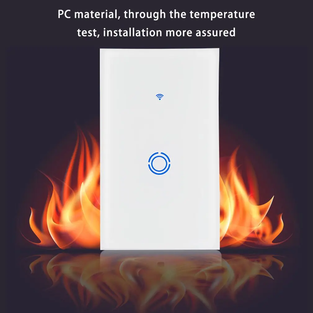 US plug WIFI Smart Touch Switch Wall Light Screen Voice Control High Sensitivity Simple Dirt Proof | Обустройство дома