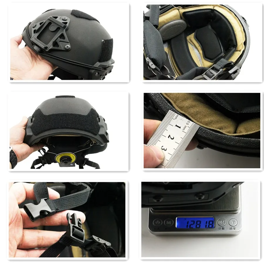 

NIJ IIIA Army Combat Police Airsoft Lightweight High Cut Team Wendy Style Professional Bulletproof Ballistic Helmet