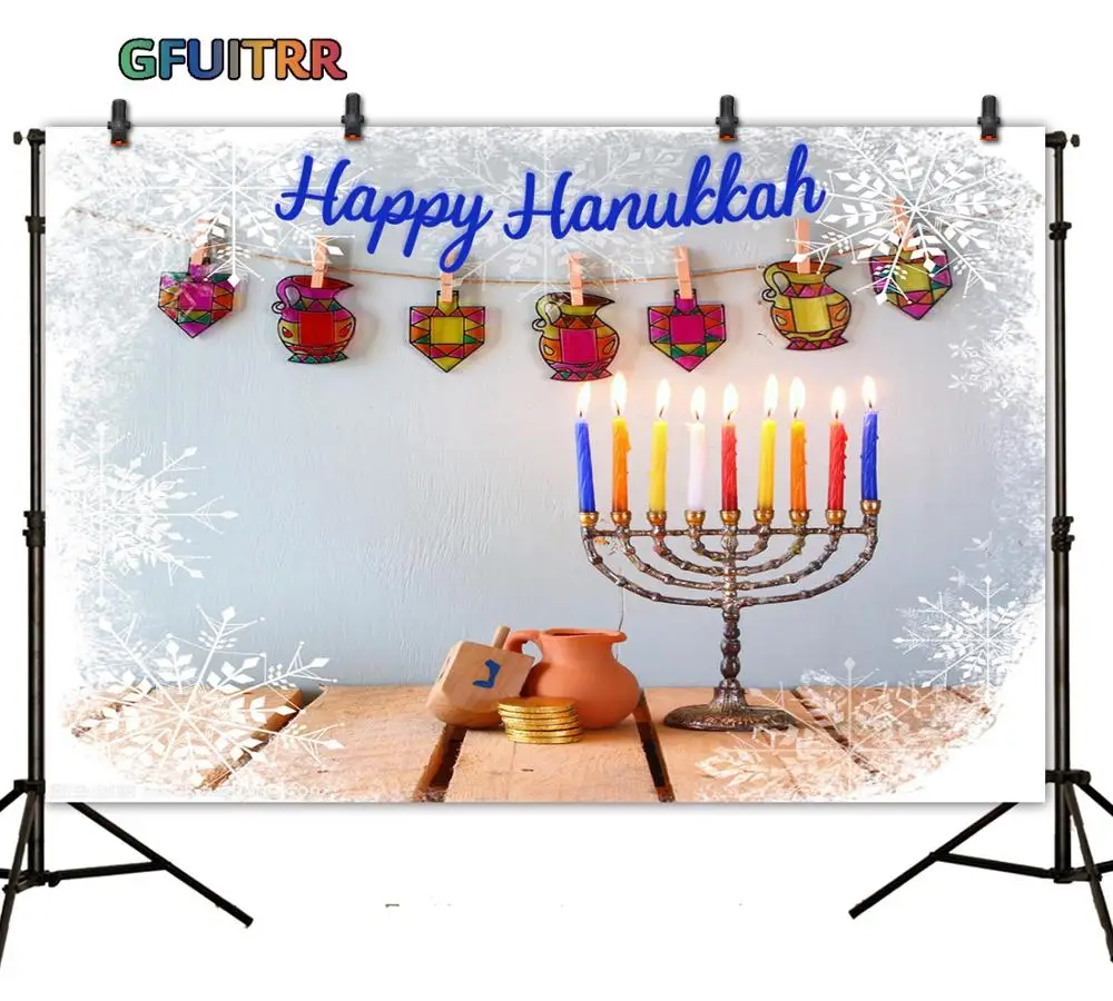 GFUITRR счастливый Ханука фотографии фонов вечерние фоны для фотосъемки в Фоновые
