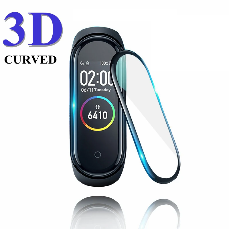 3D защита для экрана xiaomi mi band 4 5 Полное покрытие пленка Xiomi Band4 устойчивое к