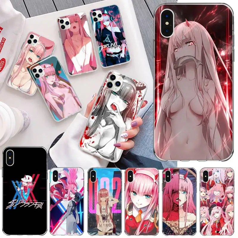 YJZFDYRM нулевые два любимых в FranXX аниме мягкий чехол для телефона iPhone 11 pro XS MAX 8 7 6 6S Plus