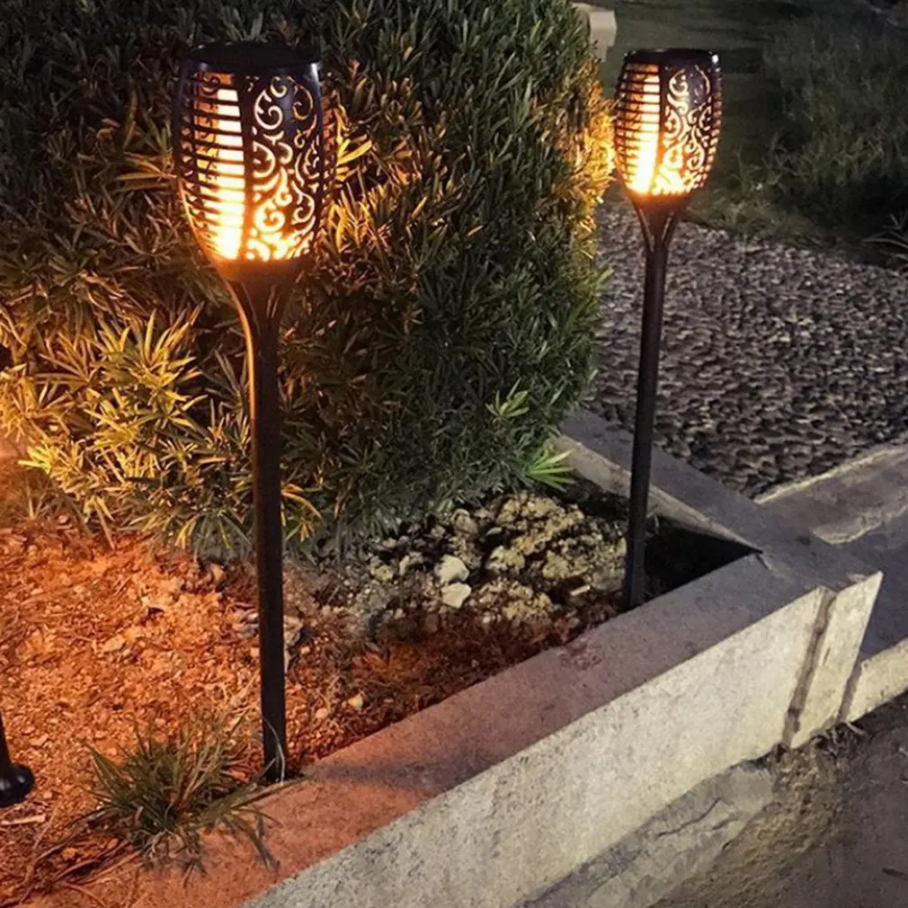 

New 12led Solar Flame Lamp Outdoor Induction Garden Courtyard Plug Decorative Landscape Lamp