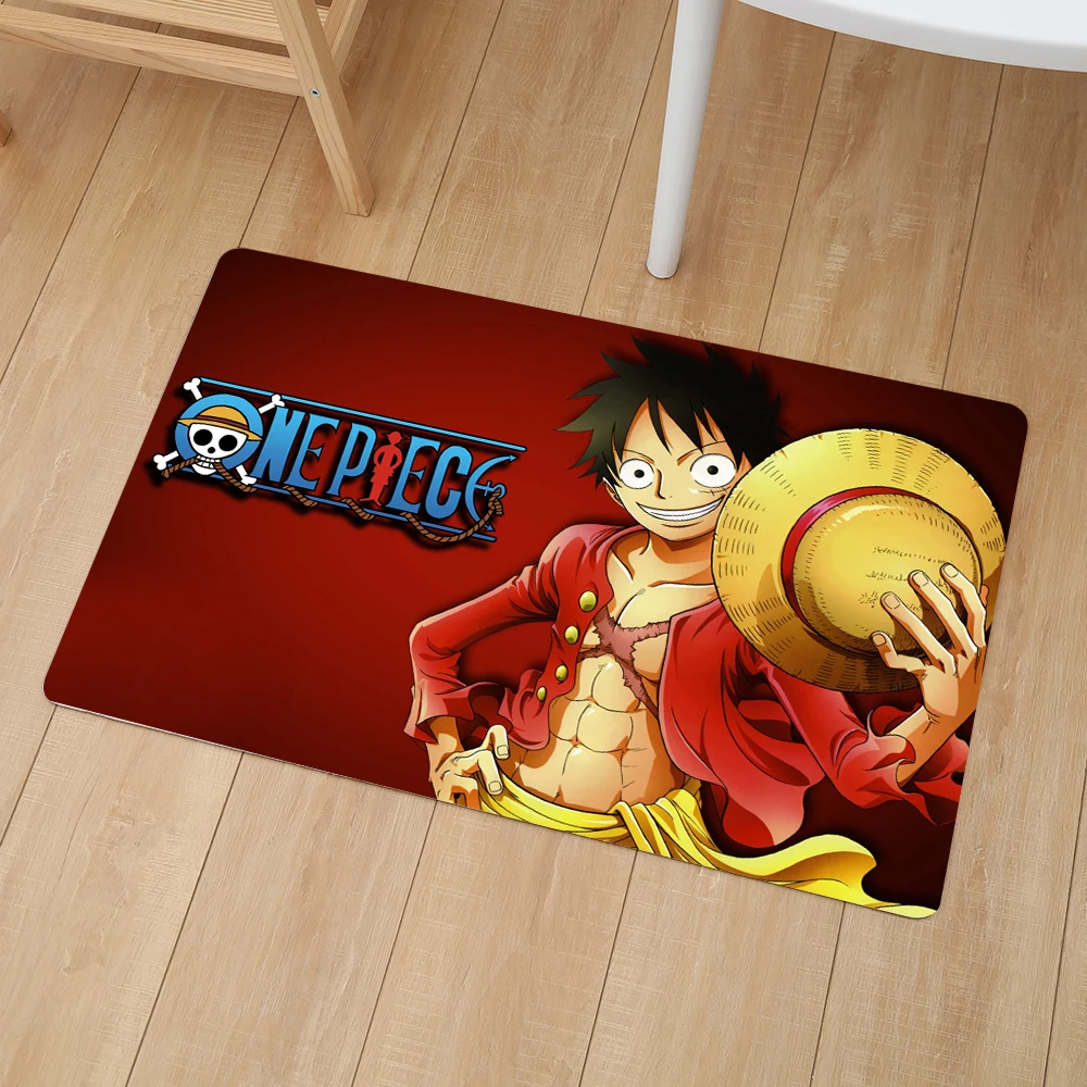 

Cartoon One Piece Luffy Anime Print Modern Home Doormat Insole Kitchen Carpet Indoor Bathroom Non-slip FloorMat
