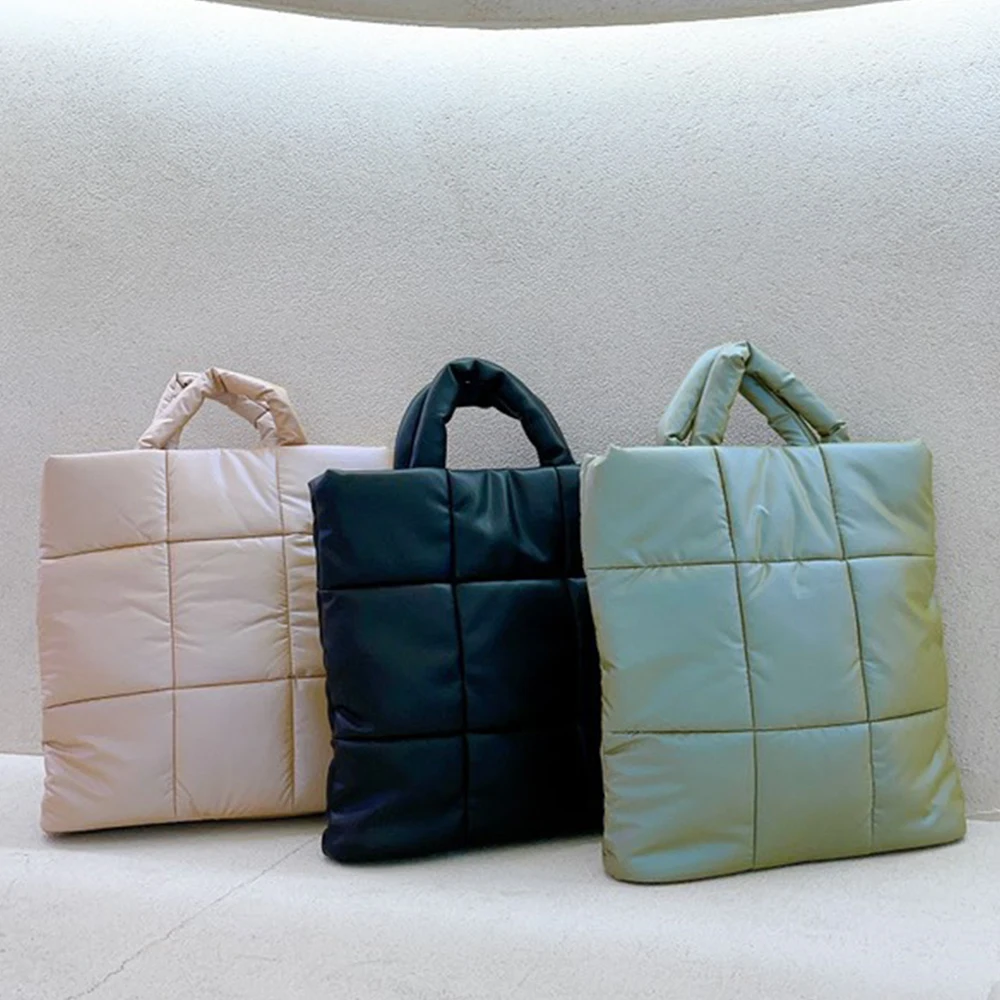Bolso acolchado de algodón para mujer, bolsa de hombro de diseñador, cruzado, de invierno