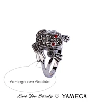 vintage metal cute animal frog rings unique dainty statement fashion jewelry ladies rhinestone rings for women girls gifts new