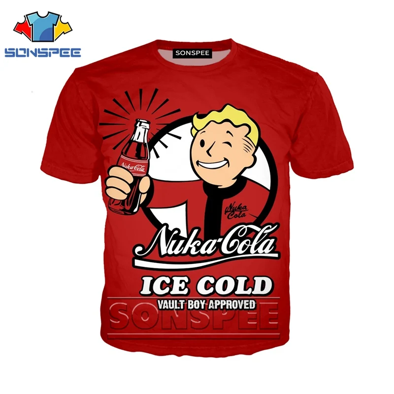 アニメ3dプリントおかしいtシャツ男性ロゴ女性ファッションtシャツフォールアウト指4子供原宿トップティーおかしいシャツオムtシャツa23 Deshevyj Magazin Sexresort