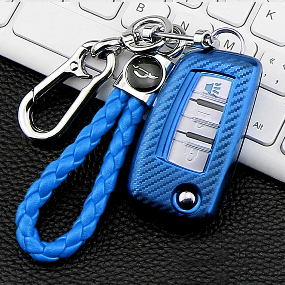 

For Nissan X-Trail Qashqai J11 Juke Micra Murano Maxima Tiida Kicks TPU Car Key Case Cover Bag Shell Fob Keychain Protector