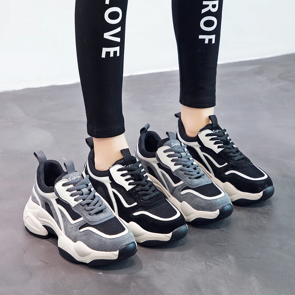 

Bing Women Sneakers 2020 Spring Chunky Sneakers Women 2020 Fashion Platform Mesh Running Shoes Autumn Baskets Femme Sneakers