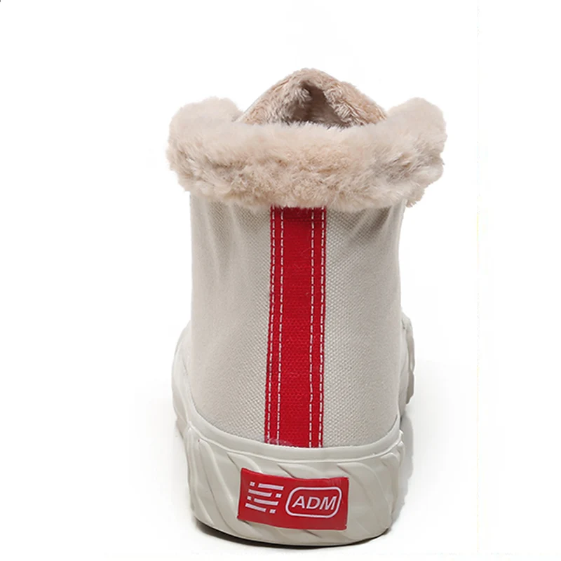 Winter New Plus Velvet Shoes Off White Flat Warm Casual Women's Botte Hiver Femme Snow Boots Laarzen Dames Oxford Boot | Обувь