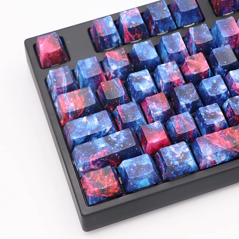 

Колпачки для клавиш Starry Sky OEM PBT, колпачки для клавиш, колпачки для клавиш с сублимационной печатью для механической клавиатуры с переключате...