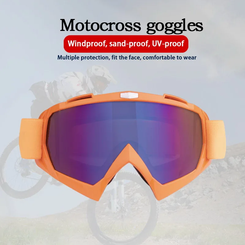

MOTOR Motocross Sunglasses Goggles for Men Women Helmet Off-Road SKI Cycling Dirtbike Motorcycle Sand-Proof 1Pc FREE Bag