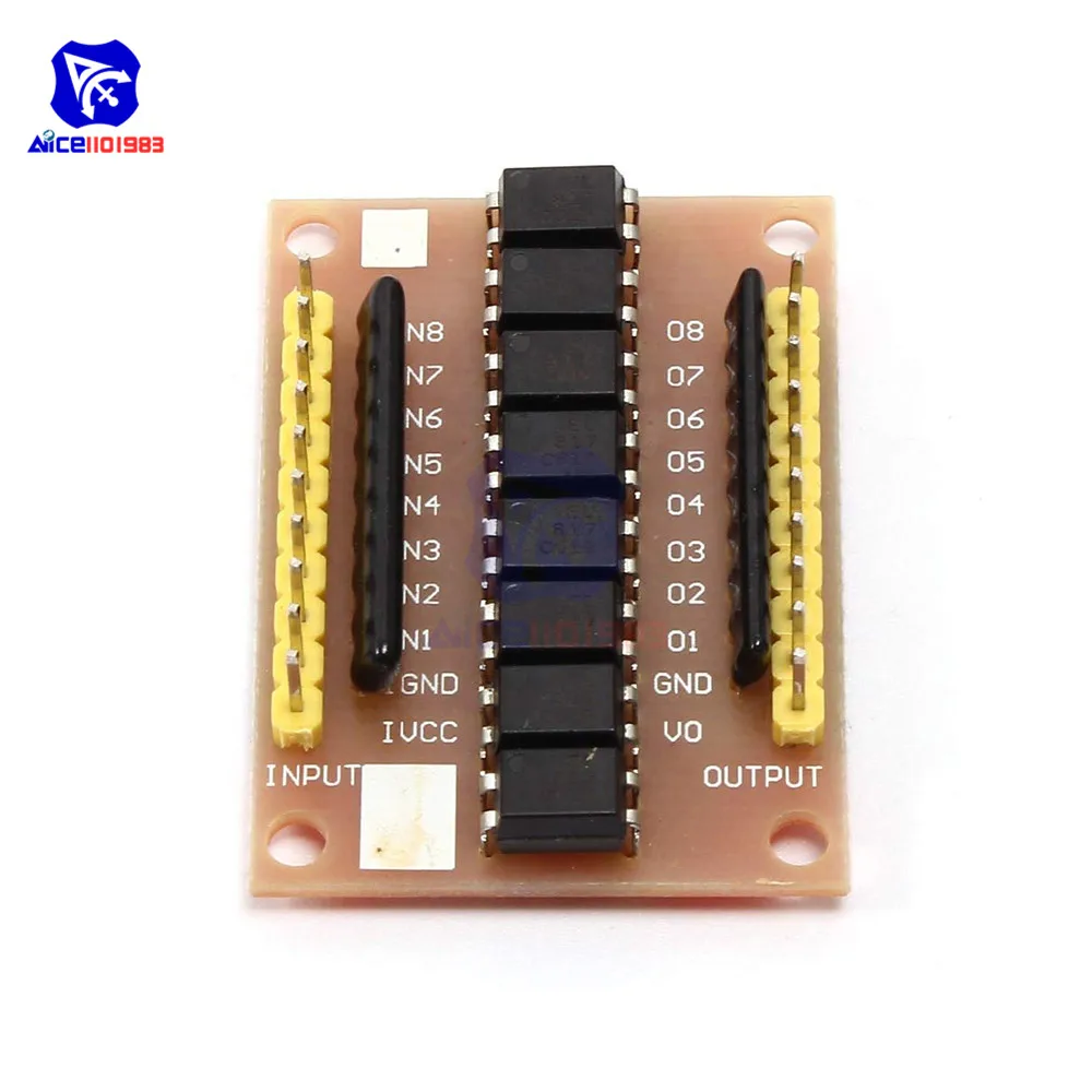 Diymore 12 В 8 канальная оптопара изоляционная плата высокого уровня изолированный