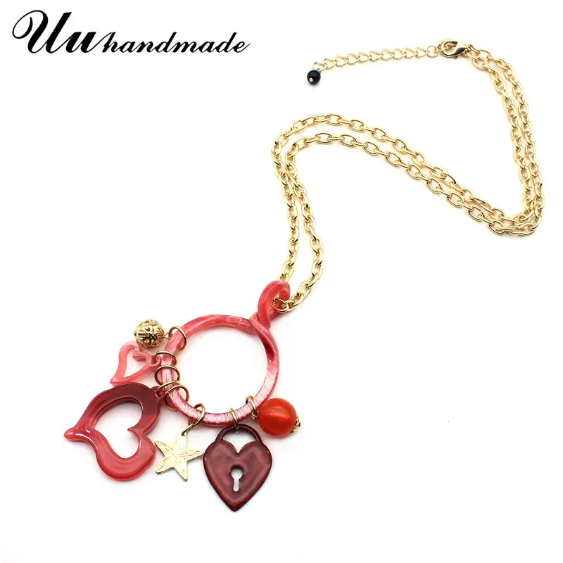 Ожерелье-макси из цинкового сплава с подвеской-бахромой | Украшения и аксессуары