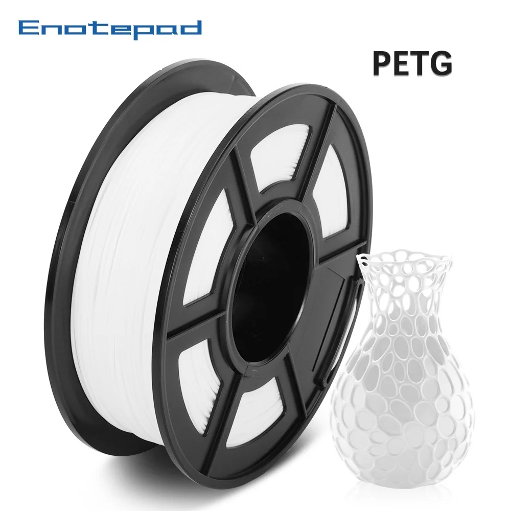 Enotepad PETG 3D принтер 1 75 мм белый пластиковый допуск +/-0 02 для DIY подарочной печати с