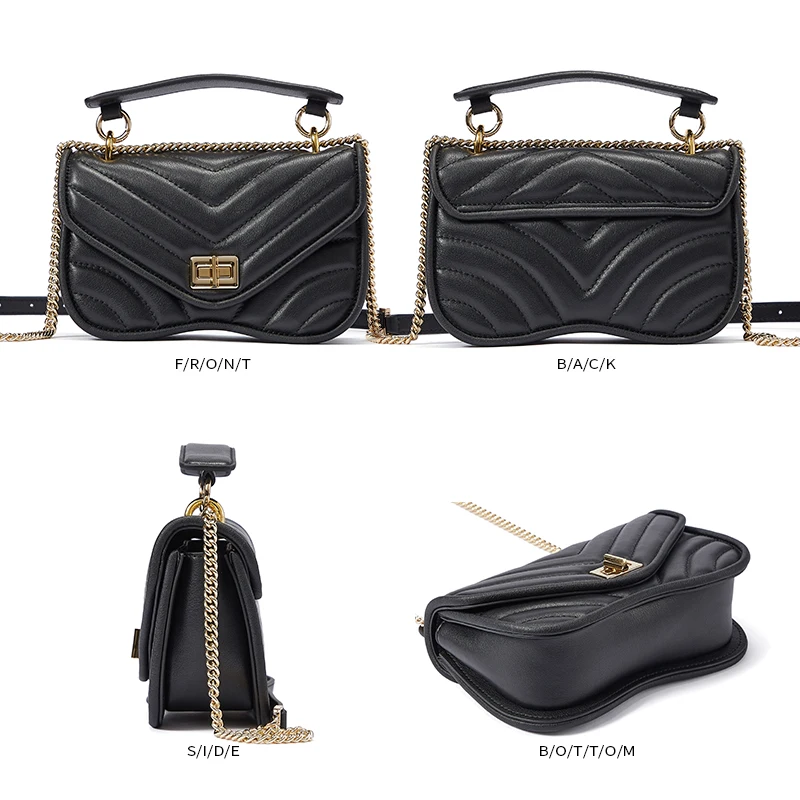 EMINI HOUSE модная сумка на цепочке сумки через плечо для женщин натуральная кожа