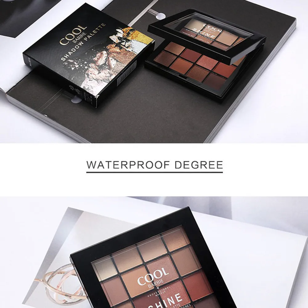 16 оттенков перламутровые блестящие тени для век Пудра Палитра матовые