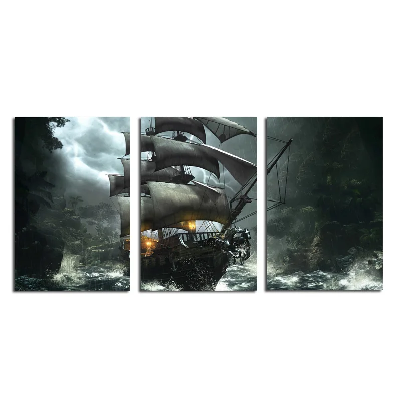 Carrack бурный пейзаж холст масло парусный постер с кораблем принтами Морден