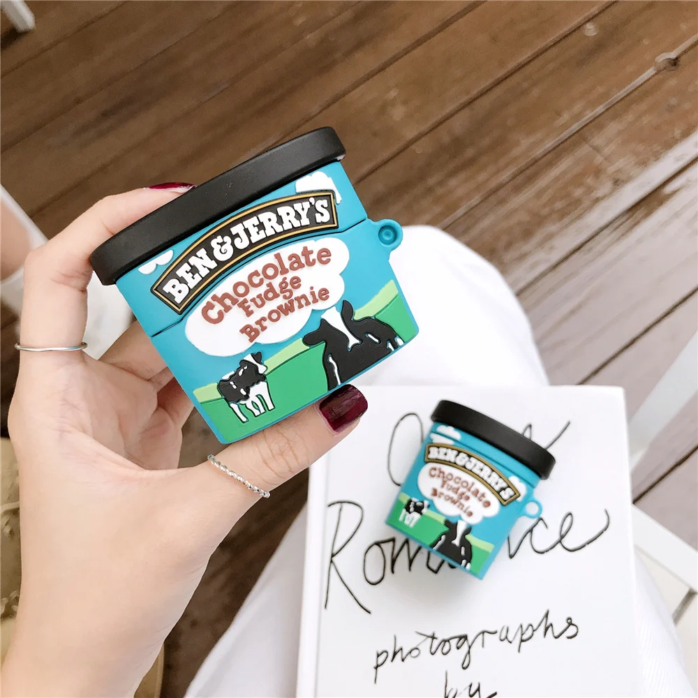 Ben Jerrys шоколадное мороженое беспроводной Bluetooth чехол для наушников AirPods Pro 2 1 Милый