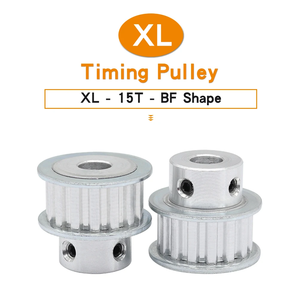 

Timing Pulley XL-15T Bore Size 4/5/6/6.35/8/10/12 mm Alloy Pulley Wheel Pitch 5.08 mm BF Shape For Width 10 mm XL Timing Belt