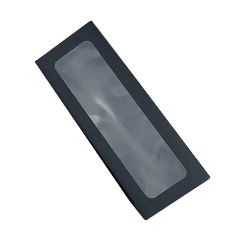 Коричневая/красная/черная картонная оконная коробка с прозрачным ПВХ для