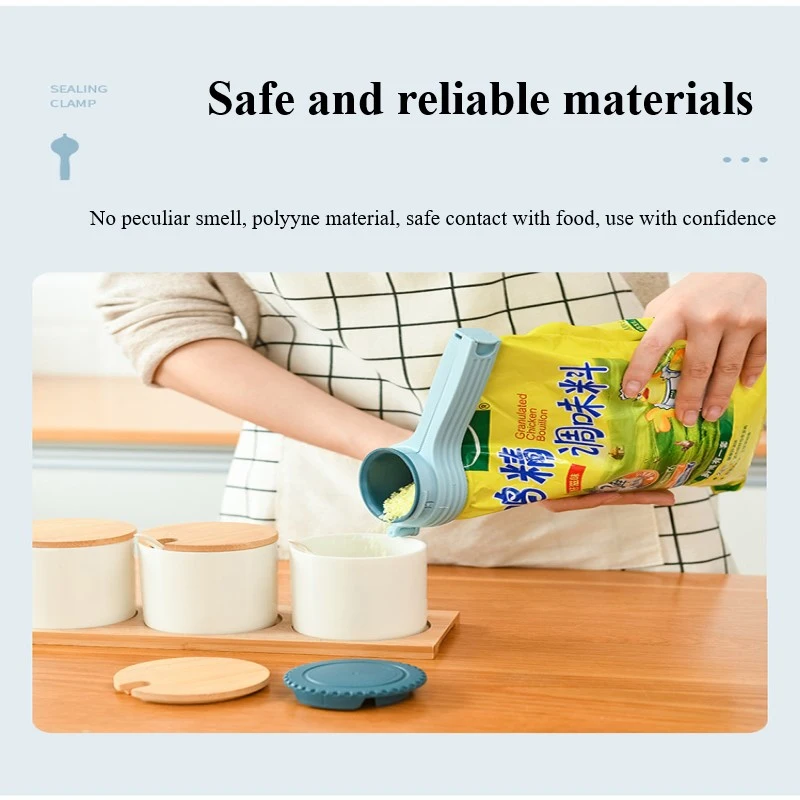 

Snack Sealing Clip Fresh Keeping Sealer Clamp Plastic Helper Food Saver Travel Kitchen Gadgets Seal Pour Food Storage Bag Clip