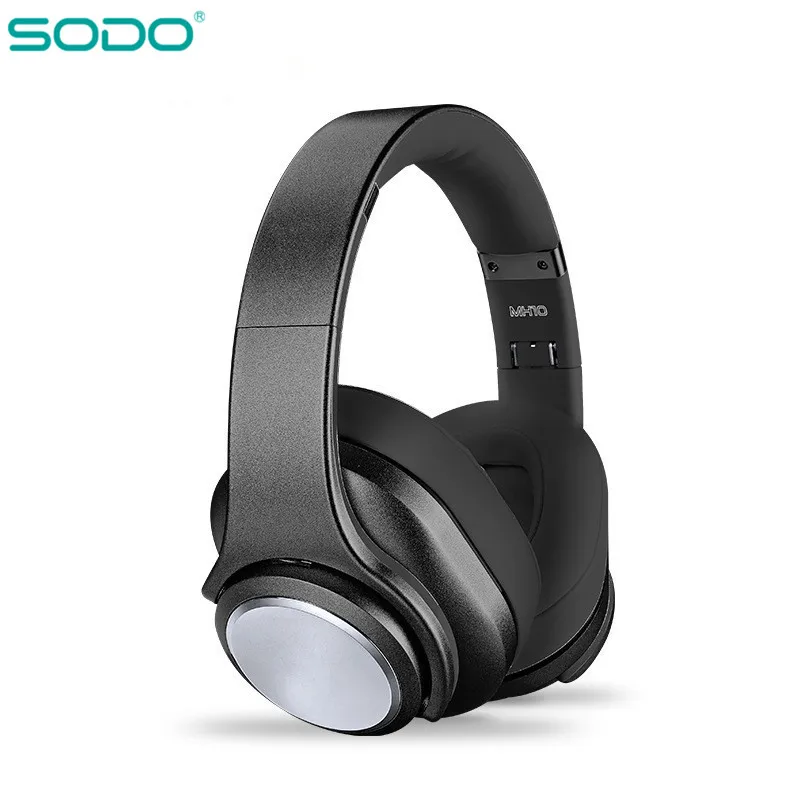 SODO Bluetooth наушники Колонки 2 в 1 Складная NFC Hi Fi стерео Беспроводной Накладные V5.0 с