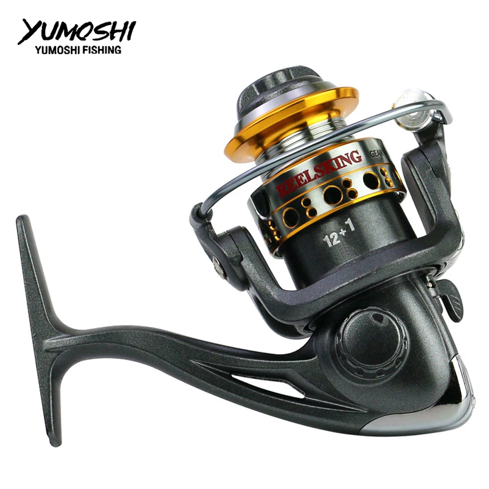 YUMOSHI спиннинговая Рыболовная катушка маленькая металлическая головка