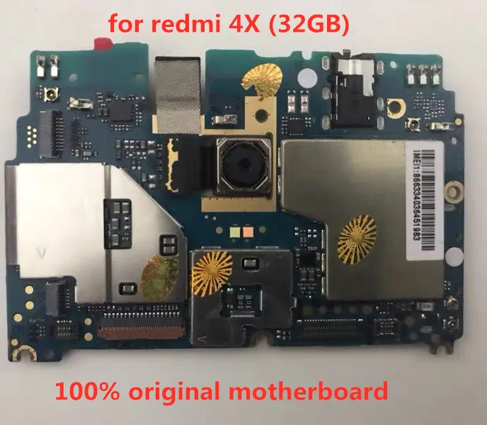 

Материнская плата для redmi 4X 32 ГБ, 100% оригинал, разблокированная, для redmi 4X 32 ГБ, логические платы без touch ID 32 Гб