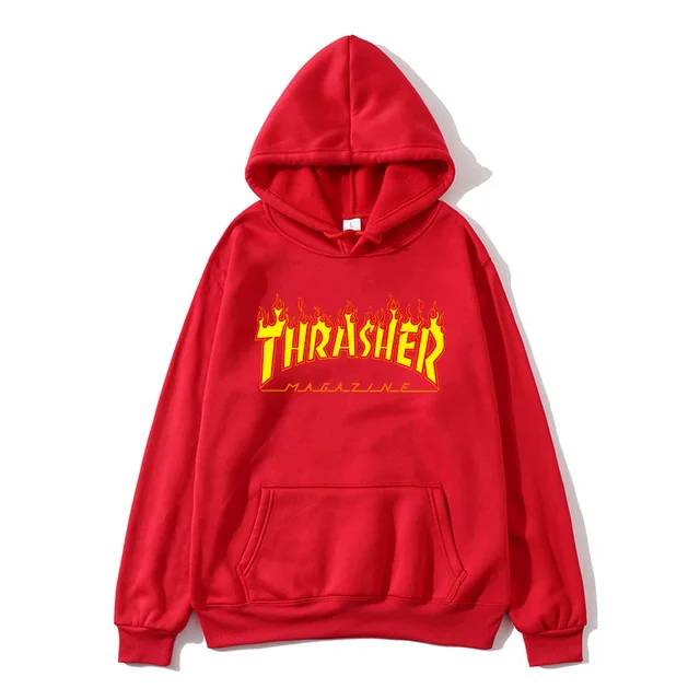 

Autumn New Arrivals Printed Hoodie Hoodie Pullover Fall/Winter Unisex Casual Slim Women's Flame Print Hoodie