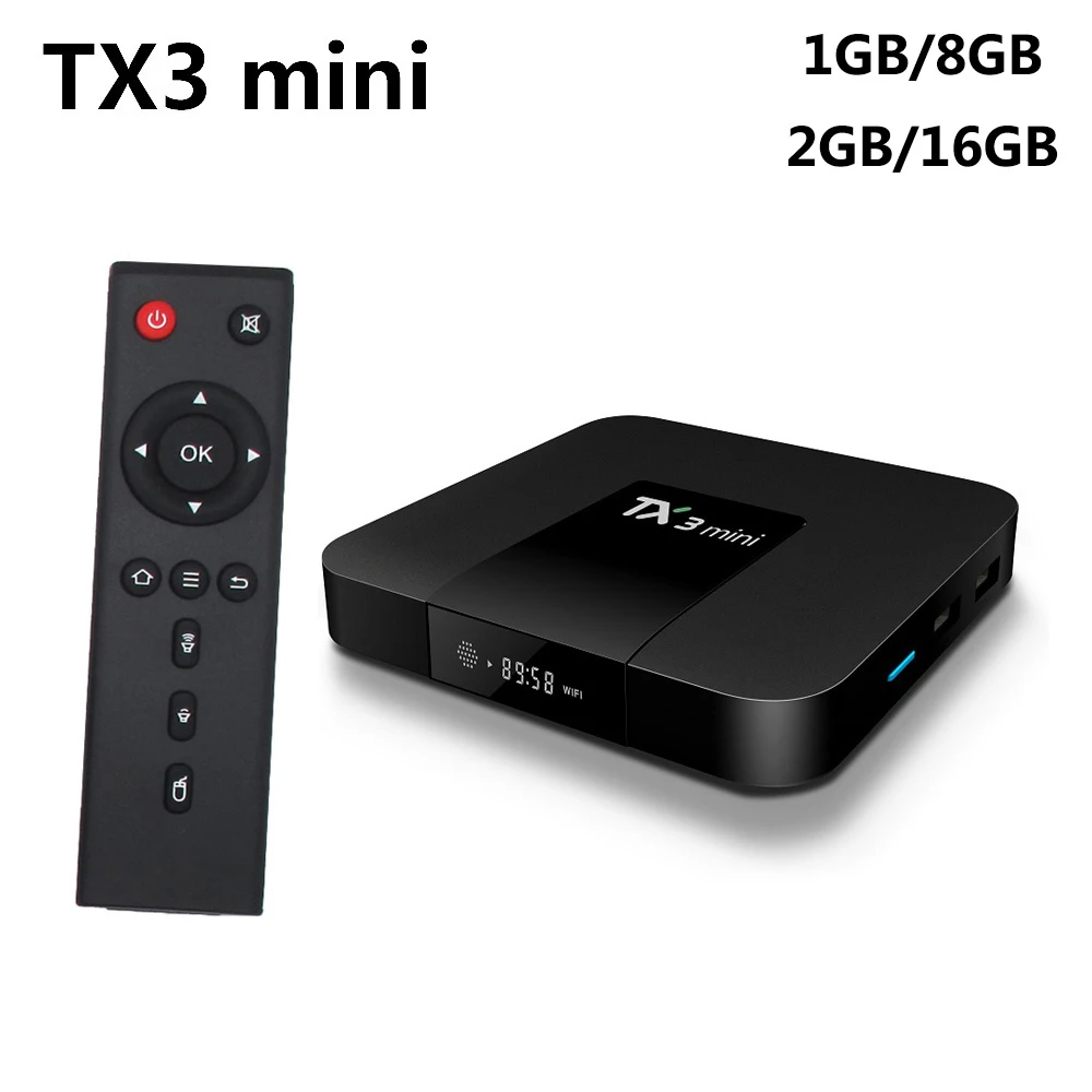 TX3 Мини ТВ приставка Android 7 1 2 ГБ DDR3 16 Гб EMMC Amlogic S905W четырехъядерный TV бокс со