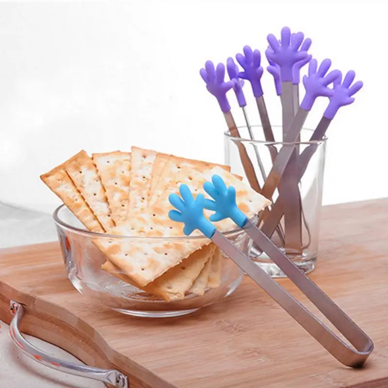 

Small Stainless Steel Palm Ice Clip Sugar Tong Non-Slip Cake Food Clip Holder For Party Wedding Restaurant Kitchen Accessories