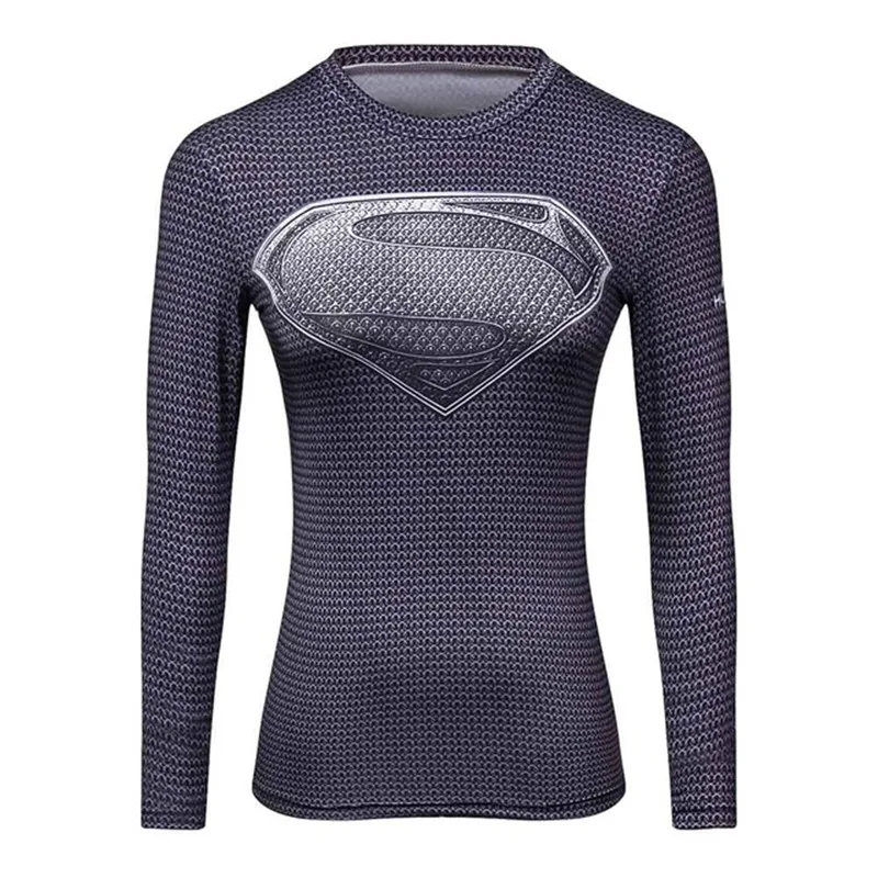 

Vrouwen Lange Mouw Yoga Shirts Quick Dry Gym Fitness Running Jogging Sport T-shirt Tops Hot Compressie T-shirt 3D afdrukken