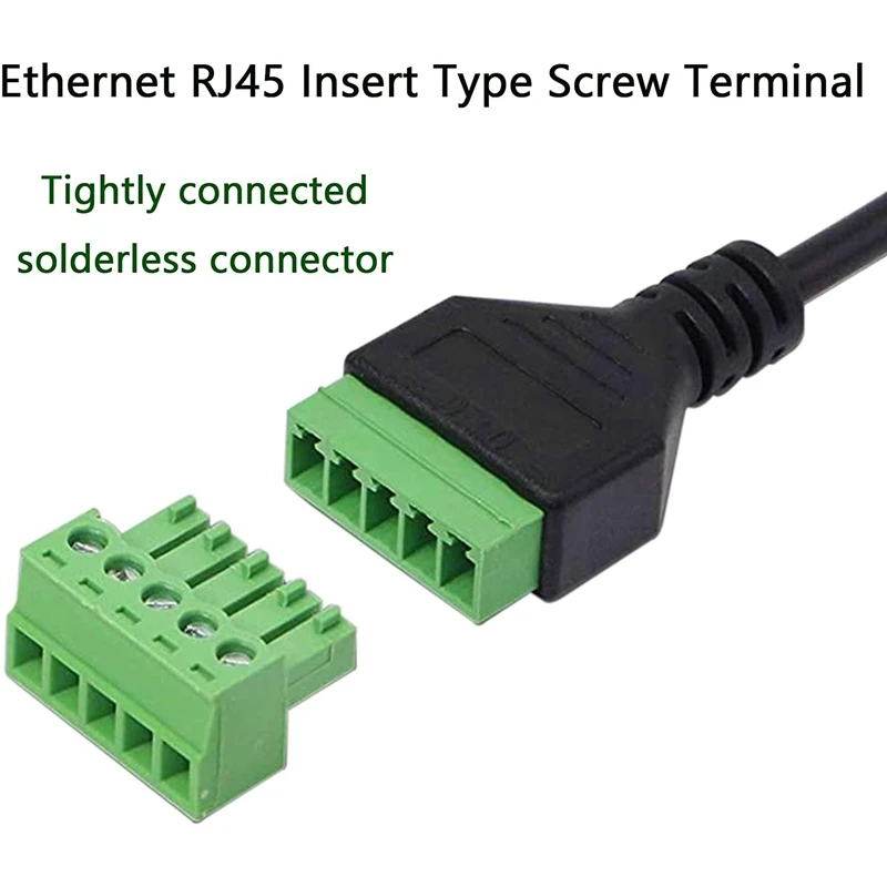 Удлинительный кабель с гнездом RJ45 на 8 контактов болтов винтового типа для Cat5/6/7