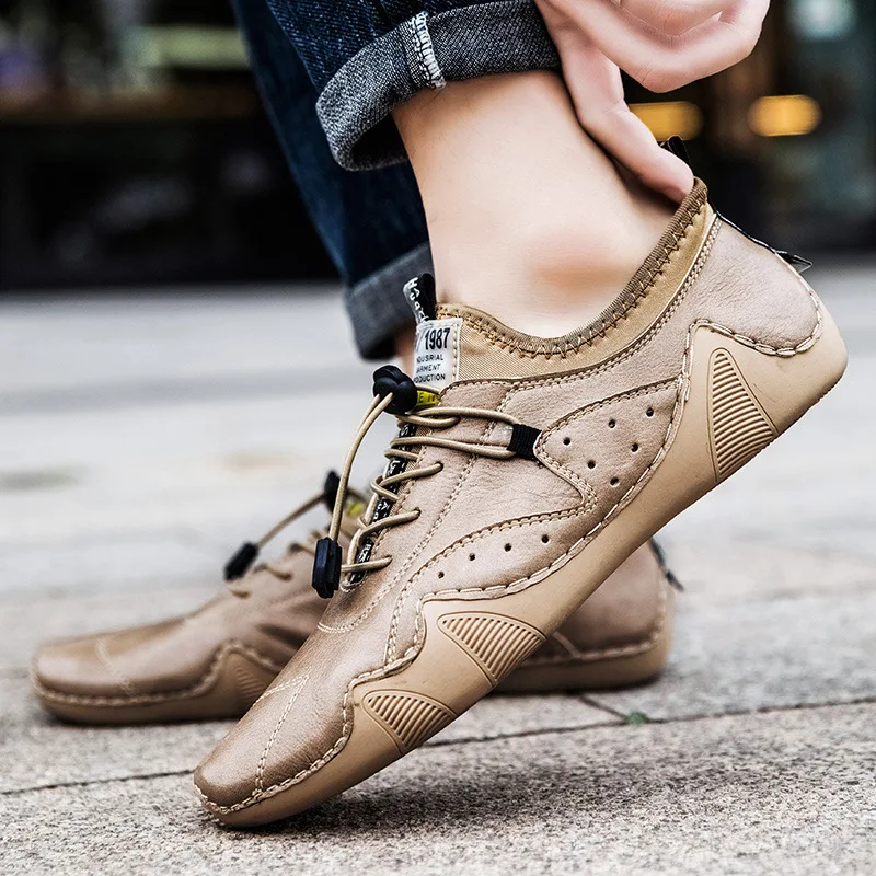 

New Men's Driving Shoes British Doudou Shoes Men's Fashion Korean Fashion Lazy Casual Brown Shoes Large Men's Shoes