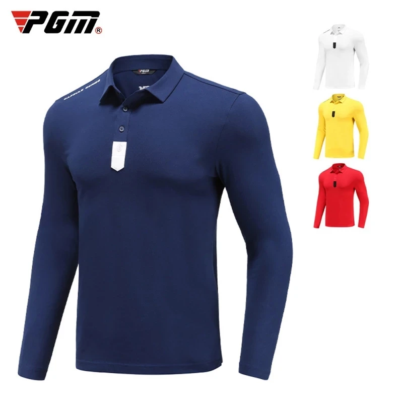 PGM 2021 Autumn New Golf Apparel Men's Long Sleeve T Shirts Soft Warm Without Fading Winter Clothing Sportswear Size M~XXL