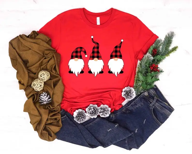 

Christmas Santa Shirt Aesthetic Female Clothing Fashion 100%Cotton O Neck T-shirt Casual Shirt Short Sleeve Top Tees Unisex y2k