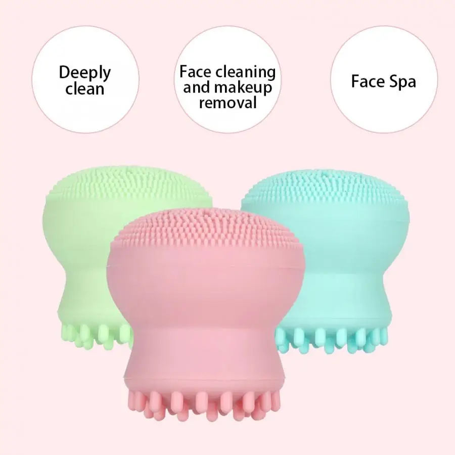 Микрофибра Осьминог в форме силиконовые кисточка для чистки пор кисти макияжа