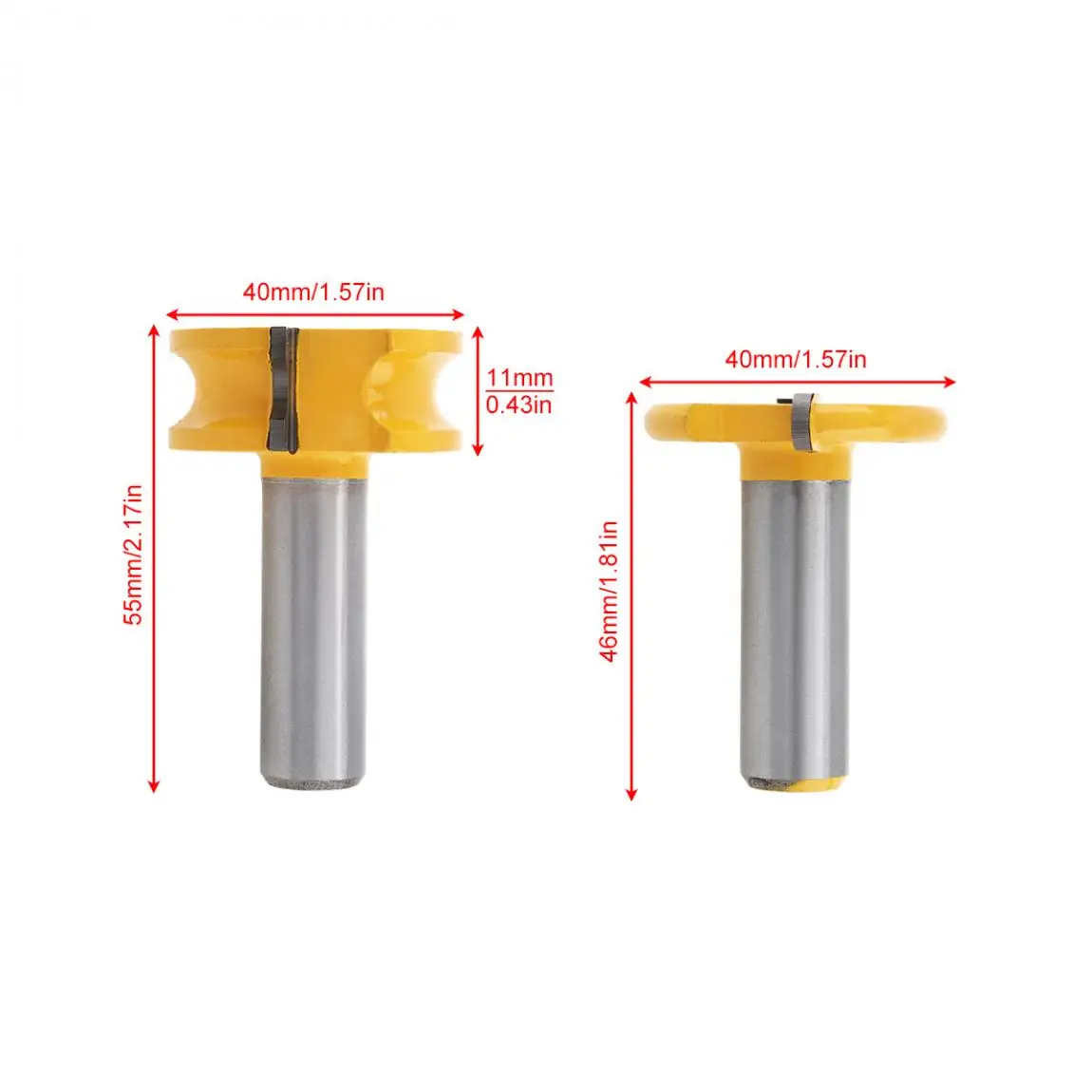 

Milling Cutter 2pcs/lot Electric Cutting Curved T-Cutter Woodworking Cutter for Woodworking Cutter