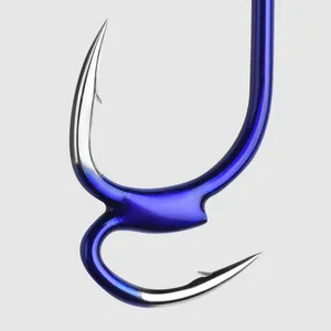 Рыболовный крючок, 10 шт.лот, из высокоуглеродистой стали, с двумя прочными наконечниками, с зазубринами, для морской рыбалки, двойной крючок A252