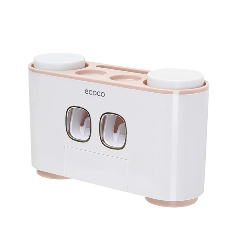 3Colors Wall-mount Toothbrush Holder Auto Squeezing Toothpaste Dispenser Cup Storage Bathroom Accessories | Дом и сад
