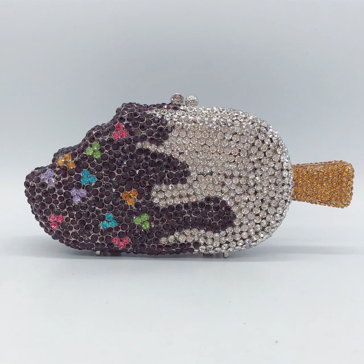 Classical Women Accessories Diamonds Luxury Clutches Ice Cream Crystal Purses For Male Bridal Wedding Party Crossbody Handbags