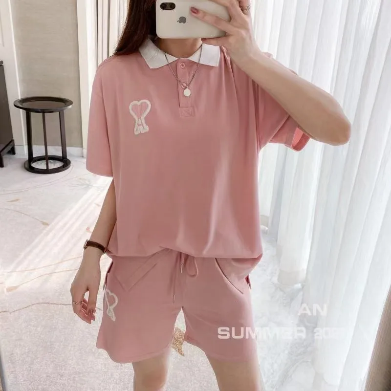 

Summer Women 2 Piece Casual Set Outfits Tracksuits 2021 Fashion Short Sleeve T Shirt Drawstring Sweat Shorts for Students